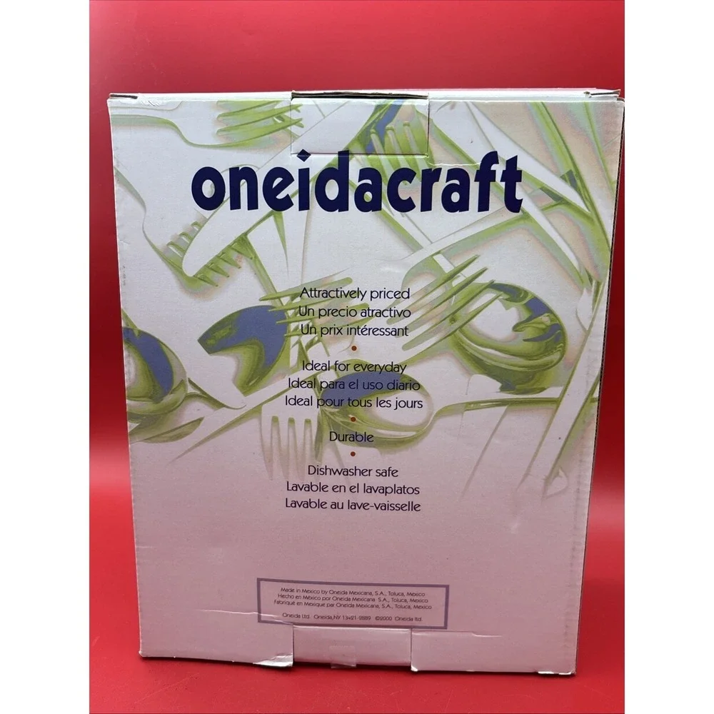 Onediacraft Beaded Edge Stainless Steel Flatware 45-Piece Service for 8 NEW
